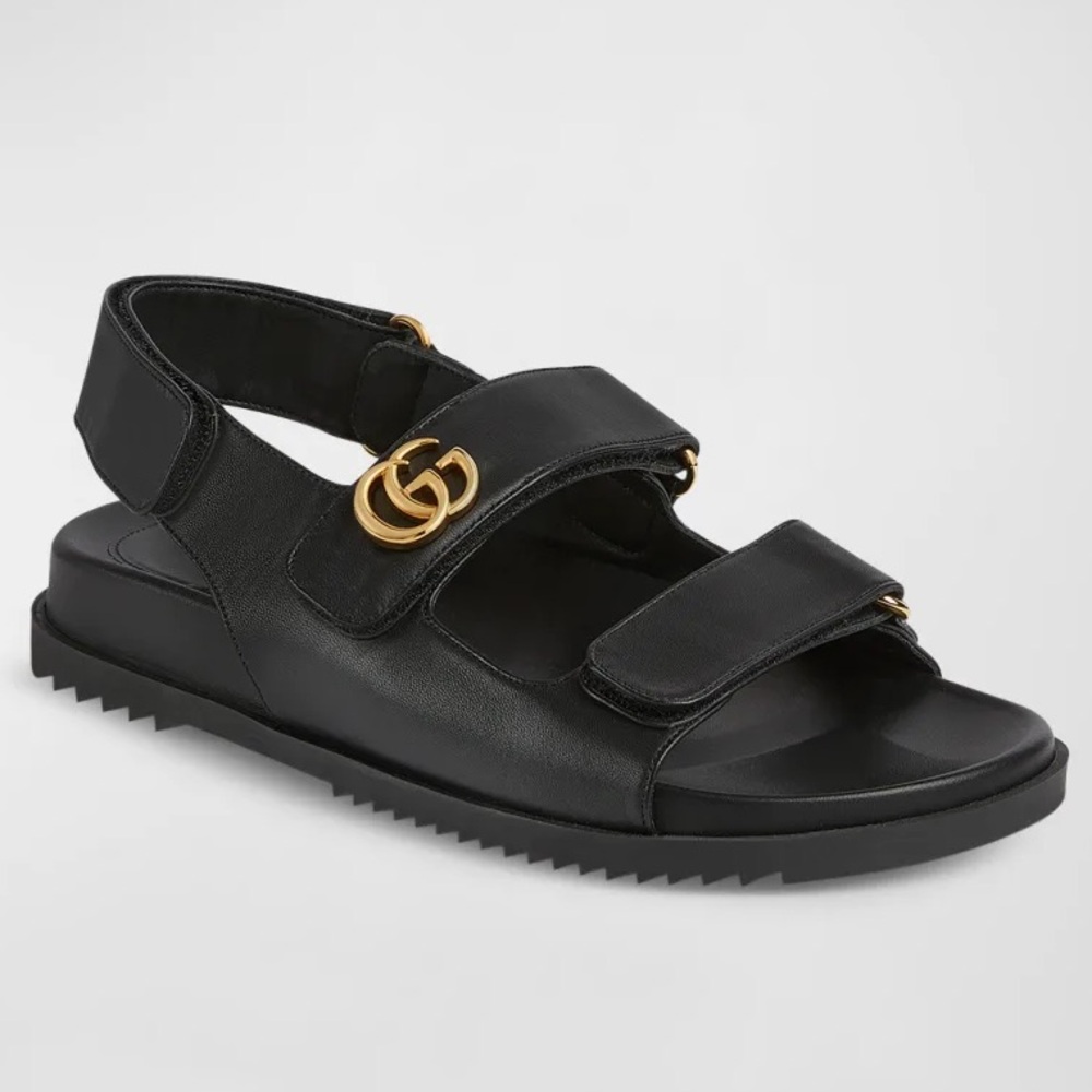 Gucci Double G Sandals in Nero Black